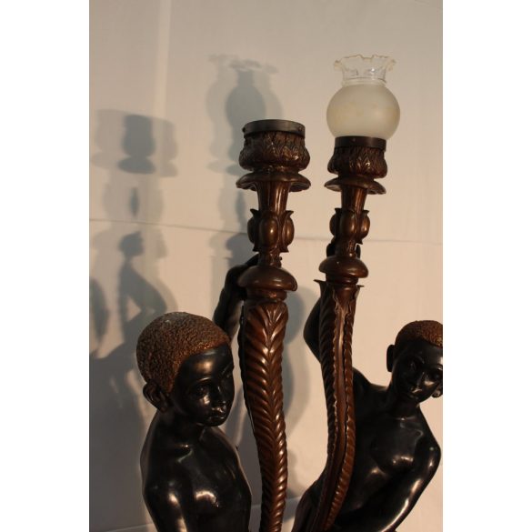 Régi blackmoor bronz lámpák párban