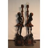 Régi blackmoor bronz lámpák párban