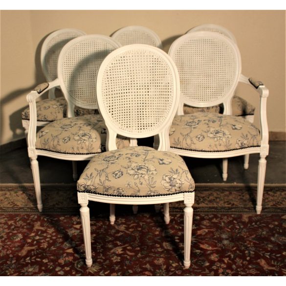 Vintage stílusú, frissen felújított Francia barokk székek