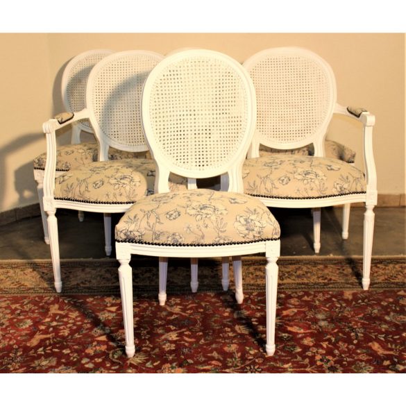 Vintage stílusú, frissen felújított Francia barokk székek