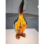 Gyönyörű muránói üveg sárga-kék papagály