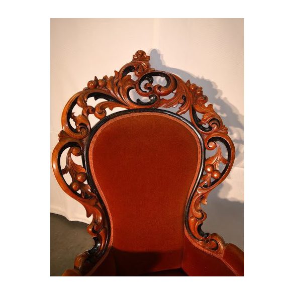 Csodaszép,dúsan faragott antik barokk fotel