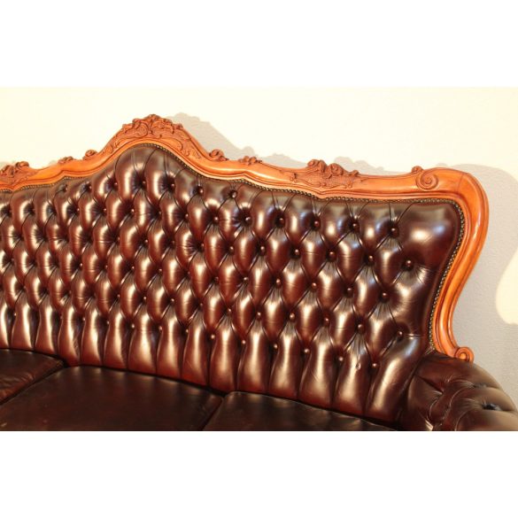 Chesterfield neobarokk bőr kanapé