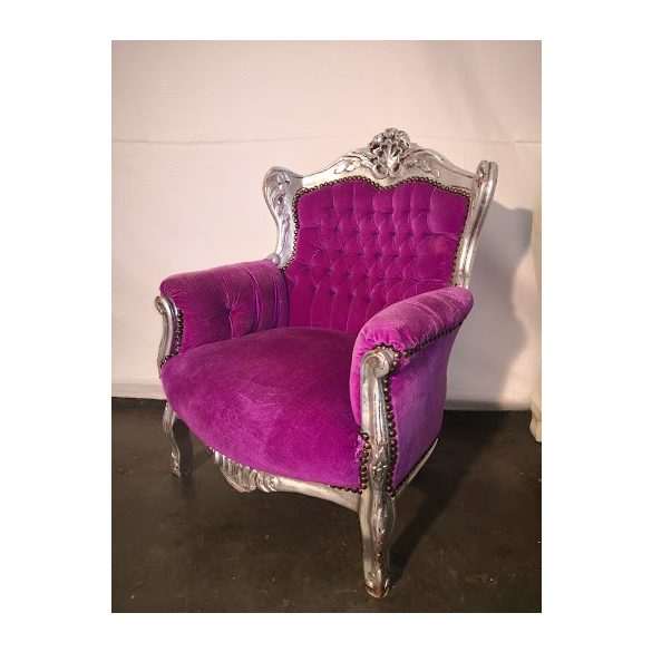 Faragott barokk stílusú stil fotel