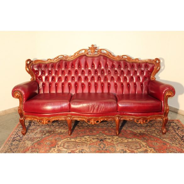 Chesterfield neobarokk bőr kanapé