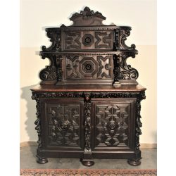   Antik reneszánsz stílusú dúsan faragott tálaló szekrény,pohárszék