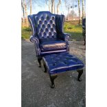 Gyönyörű chesterfield Queen Anne stílusú ülőgarnitúra