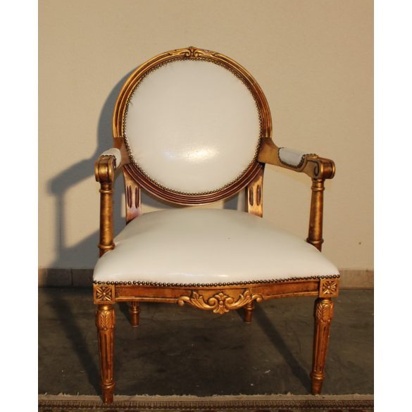 Aranyozott Francia barokk karfás szék