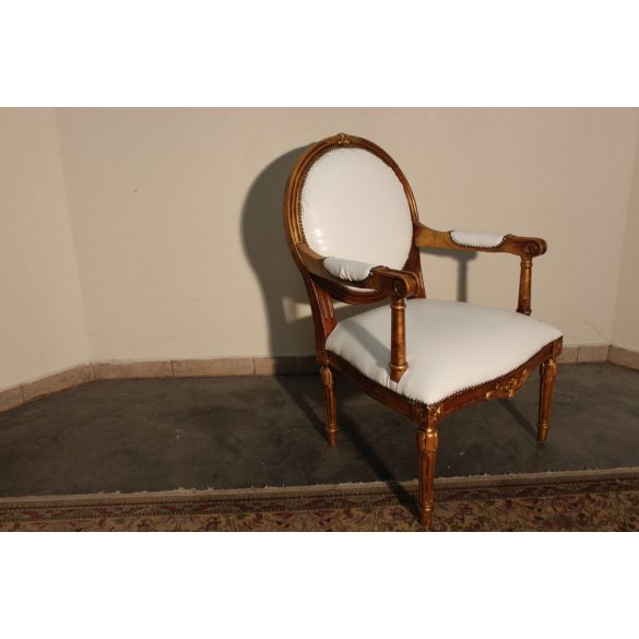 Aranyozott Francia barokk karfás szék