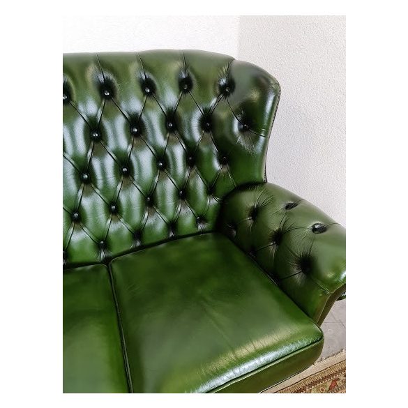 Eredeti chesterfield bőr kanapé