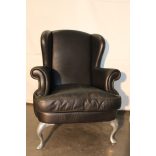 Design füles bőr fotel