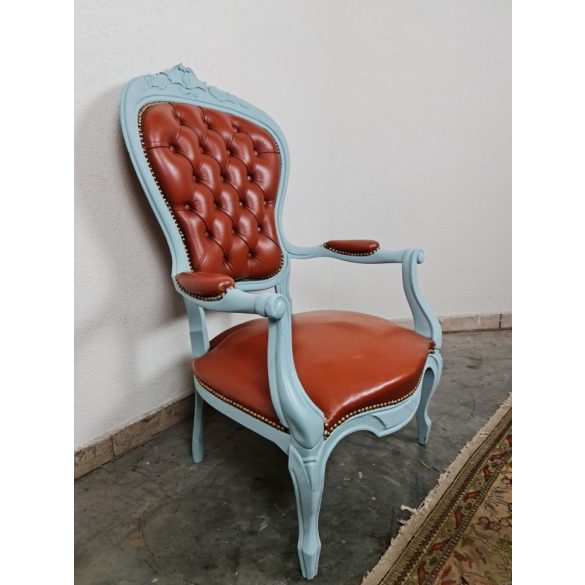 Vintage bőr karfás szék