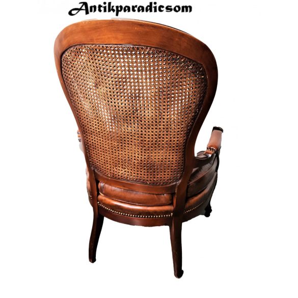 Neobarokk karfás bőr szék
