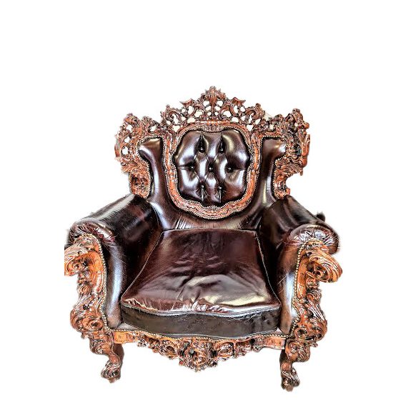 Dúsan faragott barokk rokokó bőr chesterfield ülőgarnitúra 