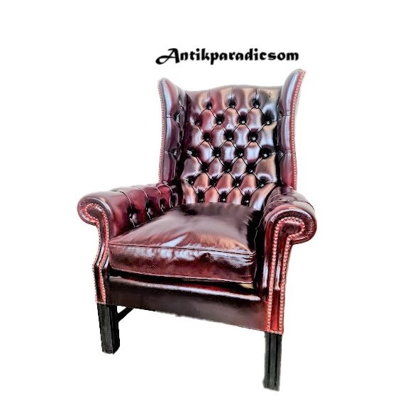 Chesterfield füles bőr fotel