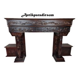 Hatalmas faragott kandalló keret