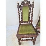 Nagyon szép antik reneszánsz stílusú, dúsan faragott székek 