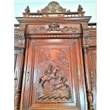 Antik ónémet tömör fa tálalószekrény 