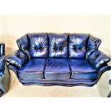  Gyönyörű  eredeti chesterfield bőr ülőgarnitúra 3-1-1 