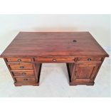 A311 Tömör mahagóni dupla (iker)íróasztal