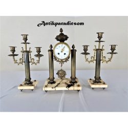 Antik biedermeier kandalló óra 