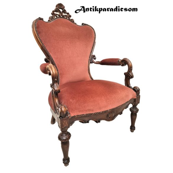 Gyönyörű antik faragott barokk fotel
