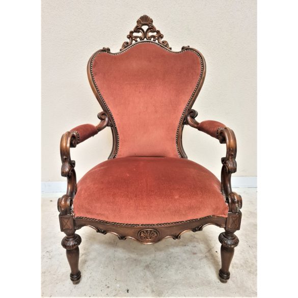 Gyönyörű antik faragott barokk fotel