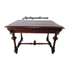 Frissen felújított antik fiókos asztal, íróasztal