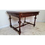 Frissen felújított antik fiókos asztal, íróasztal