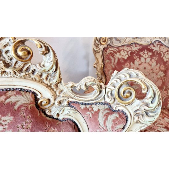 Velencei barokk rokokó dúsan faragott ülőgarnitúra