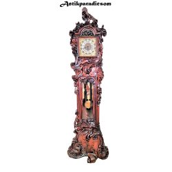   Frissen felújított dúsan faragott barokk stílusú 3 súlyos állóóra