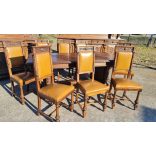 Antik, reneszánsz ,dúsan faragott étkezőgarnitúra (1800 vége)