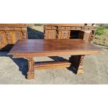 Antik, reneszánsz ,dúsan faragott étkezőgarnitúra (1800 vége)