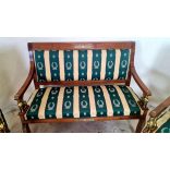 Gyönyörű empire stílusú ülőgarnitúra dohányzóasztallal