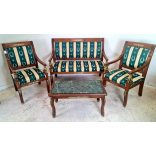 Gyönyörű empire stílusú ülőgarnitúra dohányzóasztallal