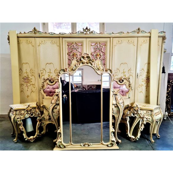 Velencei barokk rokokó dúsan faragott hálószoba garnitúra