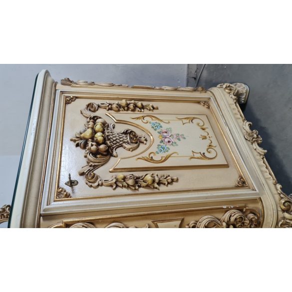 Csodaszép velencei kézzel festett barokk stílusú étkezőgarnitúra