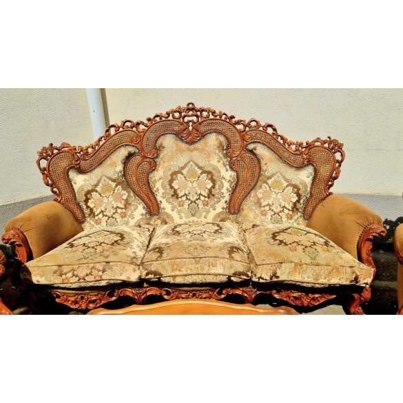 Antik  dúsan faragott barokk rokokó ülőgarnitúra