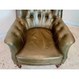 Antik chesterfield bőr fotel