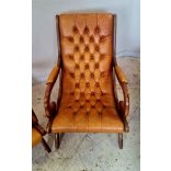 Eredeti  Angol chesterfield bőr pihenőfotelek párban