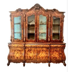 Hatalmas Olasz csodaszép intarziás stil vitrin