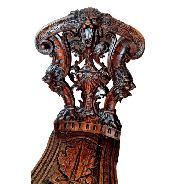 Antik,dúsan faragott sgabello Olasz reneszánsz  székek