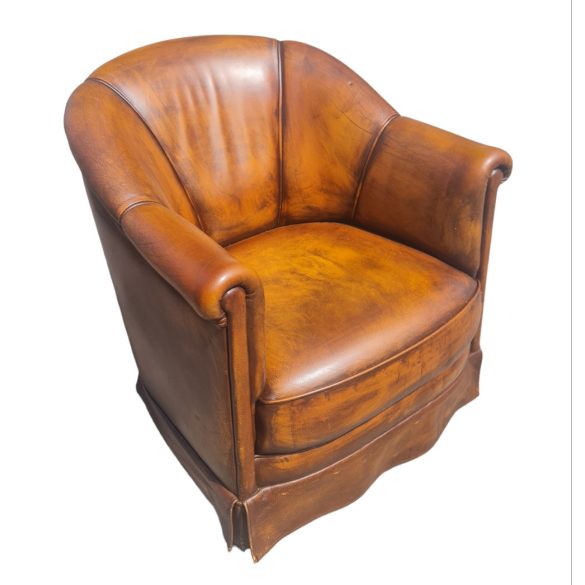 Antik  chesterfield klub bőr fotel