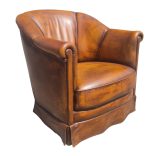 Antik  chesterfield klub bőr fotel