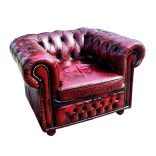 Eredeti chesterfield klub bőr fotel