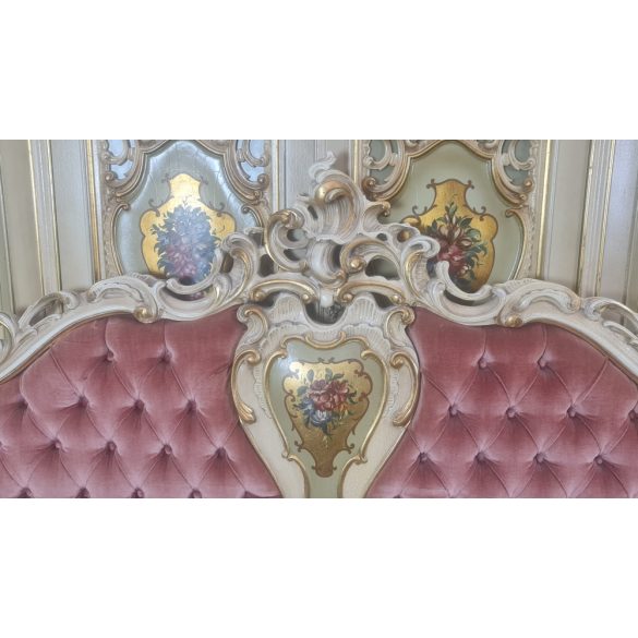 Velencei barokk stílusú,kézzel festett hálószoba garnitúra