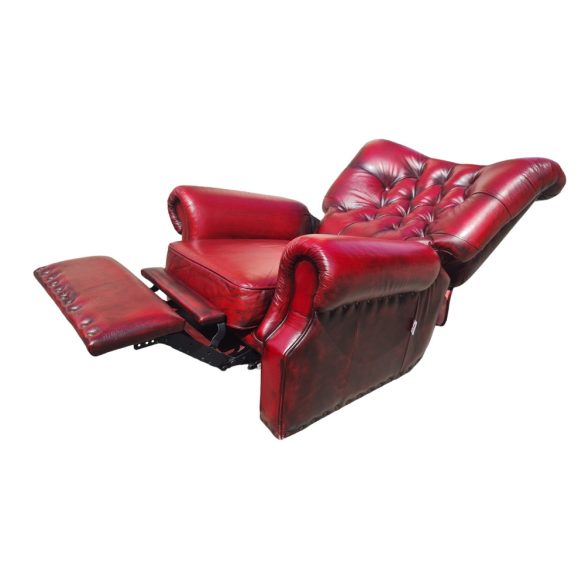 Eredeti Angol,kényelmi funkciós Chesterfield bőr fotel