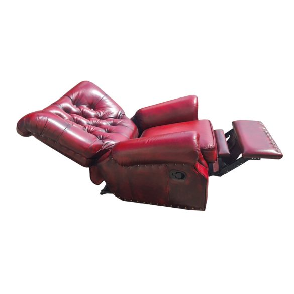 Eredeti Angol,kényelmi funkciós Chesterfield bőr fotel