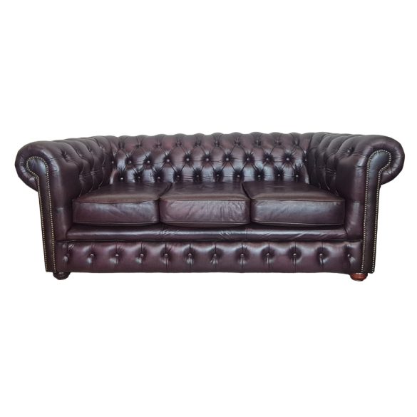  Eredeti Angol Chesterfield bőr club kanapé