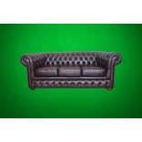  Eredeti Angol Chesterfield bőr club kanapé